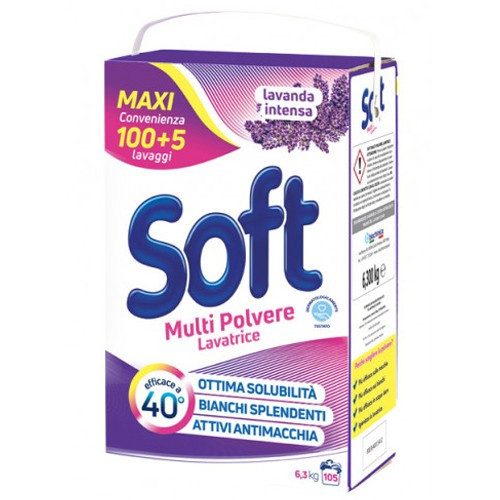 SOFT σκόνη πλυντηρίου ρούχων Λεβάντα 105μεζ 5,25kg – Απορρυπαντικά Ρούχων