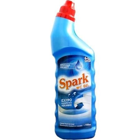 SPARK wc υγρό τουαλέτας με ενεργό χλώριο φρεσκάδα ωκεανού 750ml – Καθαριστικά Μπάνιου