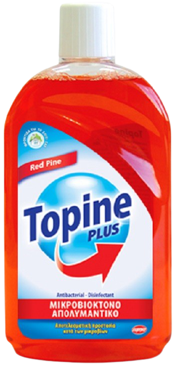 TOPINE υγρό απολυμαντικό plus red pine 1lt – Καθαριστικά Επιφανειών