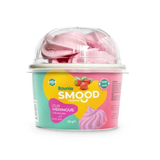 ROVNIE μαρέγκα smood beze cup με γεύση φράουλα 25gr – Καραμέλες, Γλειφιτζούρια και Τσίχλες