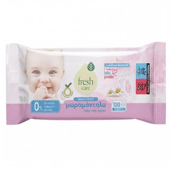 FRESH CARE μωρομάντηλα χαμομήλι 100τεμ