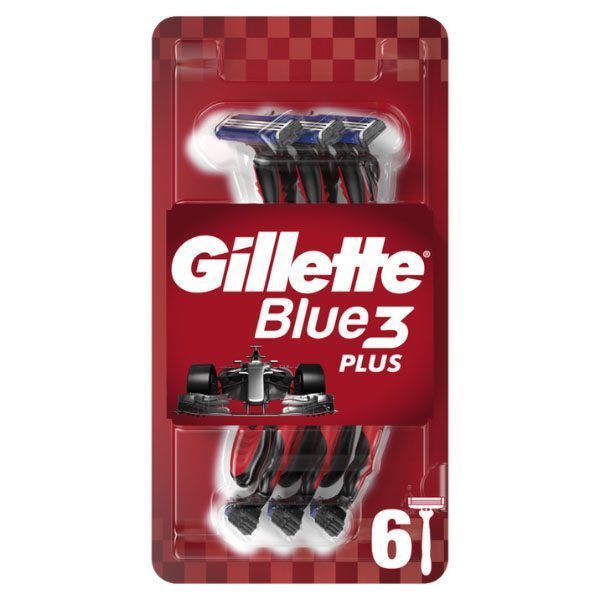 GILLETTE ΞΥΡΑΦΑΚΙΑ BLUE 3 PLUS (6τεμ.) - (RED) – Ξυραφάκια