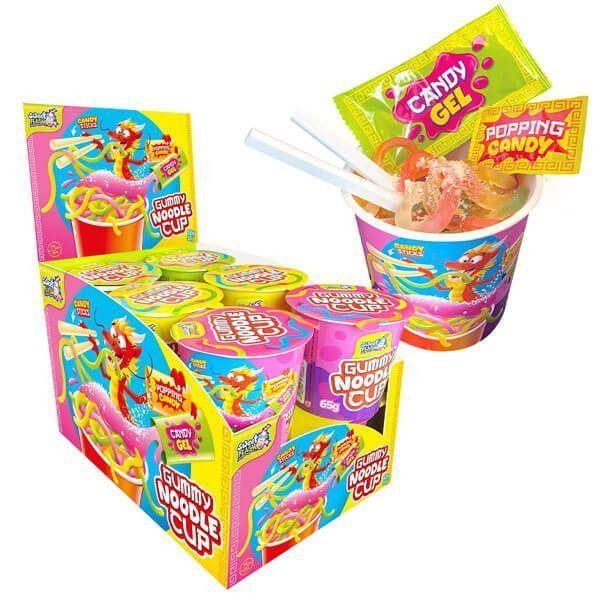 GUMMY NOODLE CUP (12τεμ.x65gr.) – Johny Bee – Καραμέλες, Γλειφιτζούρια και Τσίχλες
