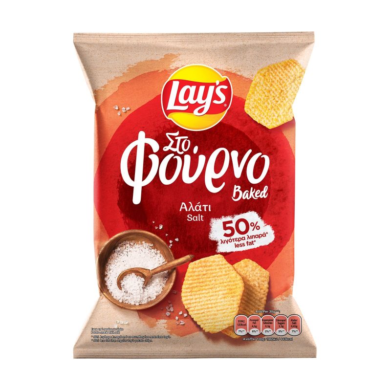 TASTY SNACKS Lay's πατατάκια φούρνου αλάτι 105gr