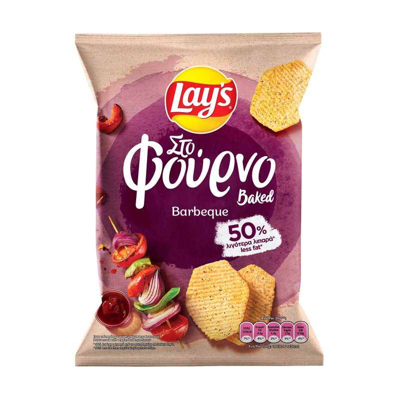 TASTY SNACKS Lay's πατατάκια φούρνου barbeque 105gr