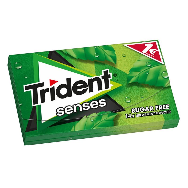 TRIDENT τσίχλες senses spearmint 27gr – Καραμέλες, Γλειφιτζούρια και Τσίχλες