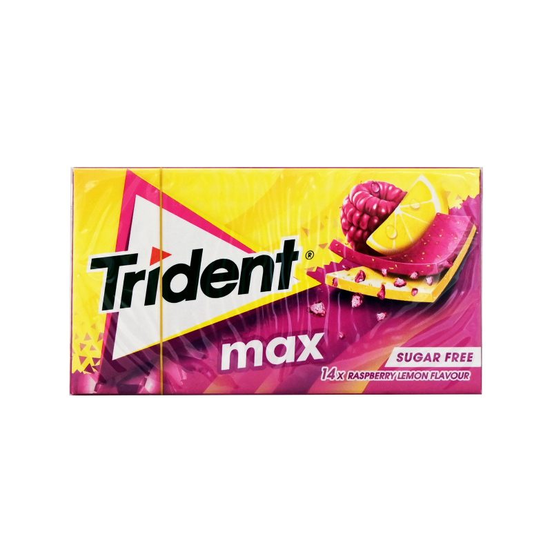 TRIDENT τσίχλες max raspberry 27gr – Καραμέλες, Γλειφιτζούρια και Τσίχλες