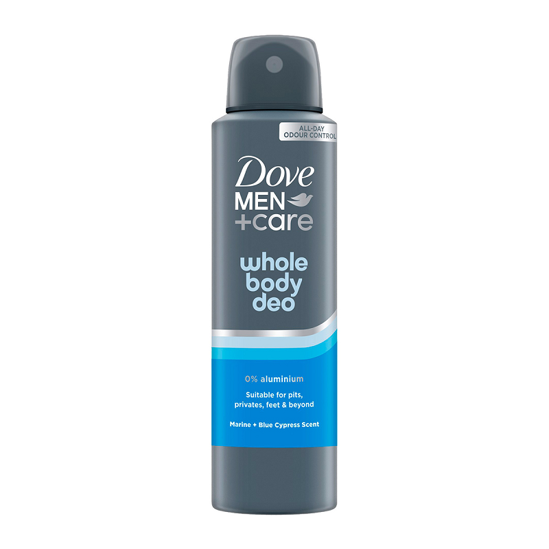 DOVE αποσμητικό σώματος spray whole body marine και blue cypress scent 150ml – Αποσμητικά