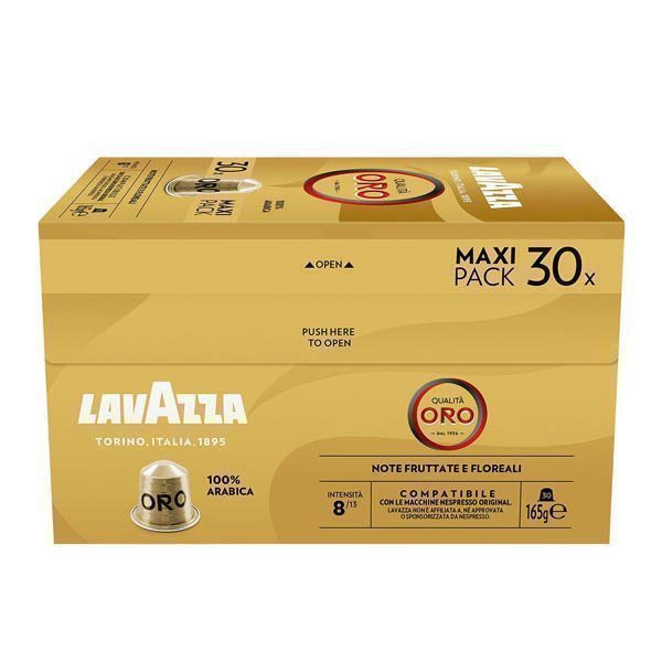 LAVAZZA καφές espresso Qualita Oro σε κάψουλες συμβατές με μηχανές Nespresso 30τεμ – Κάψουλες Καφέ και Ροφημάτων