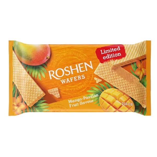 ROSHEN γκοφρέτα mango και passion fruit 216gr – Σοκολάτες