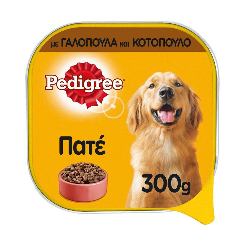 PEDIGREE πατέ σκυλοτροφή γαλοπούλα και κοτόπουλο 300gr – Υγρή Τροφή Σκύλων