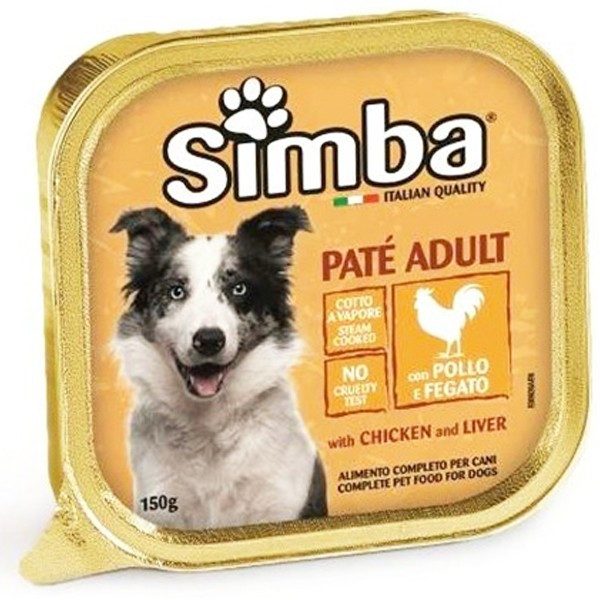 SIMBA σκυλοτροφή πατέ κοτόπουλο και συκώτι 150gr – Υγρή Τροφή Σκύλων