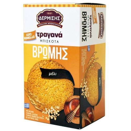 ΔΕΡΜΙΣΗΣ μπισκότα τραγανά βρώμης με μέλι 180gr – Δερμίσης