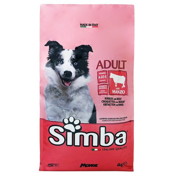 SIMBA σκυλοτροφή κροκέτα βοδινό 4kg – Ξηρά Τροφή Σκύλων