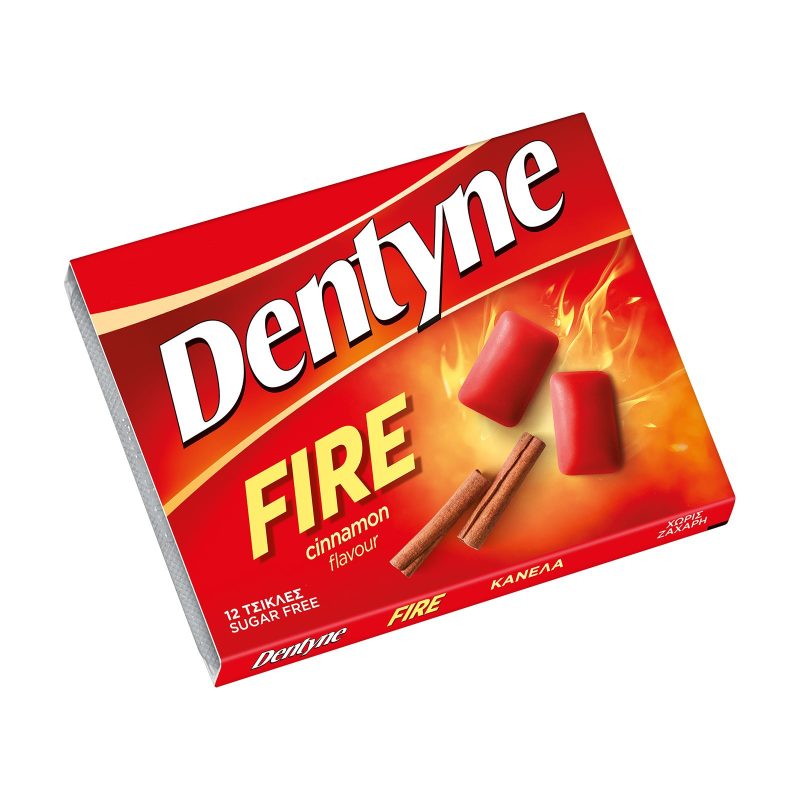 DENTYNE fire τσίχλες με κανέλα χωρίς ζάχαρη 16,8gr – Καραμέλες, Γλειφιτζούρια και Τσίχλες
