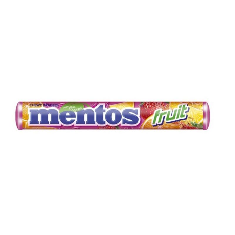 MENTOS τσιχλοκαραμέλες με γεύση φρούτων 37,5gr – Καραμέλες, Γλειφιτζούρια και Τσίχλες