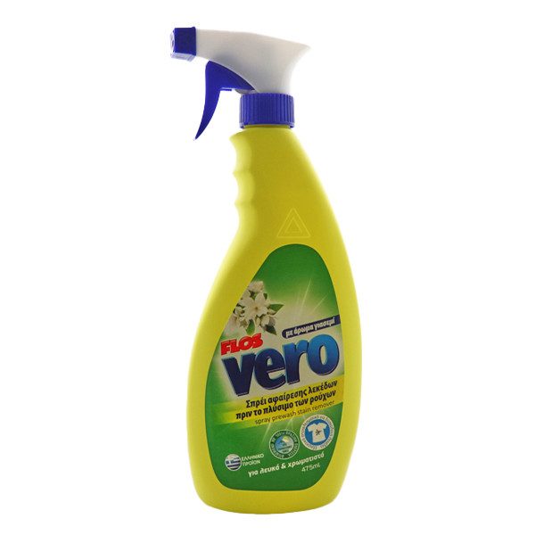 FLOS Vero pre wash καθαριστικό λεκέδων με άρωμα γιασεμί αντλία 475ml – Ενισχυτικά Πλύσης