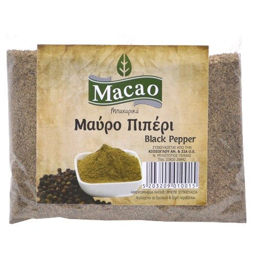MACAO μαύρο πιπέρι τριμμένο 100gr – Μπαχαρικά και Μυρωδικά
