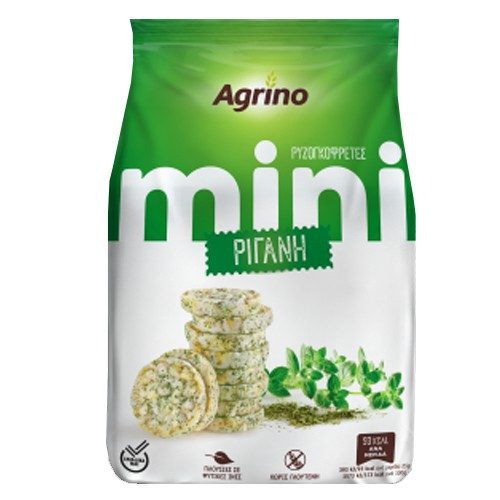 AGRINO ρυζογκοφρέτα mini ρίγανη 50gr – Αλμυρά Snacks