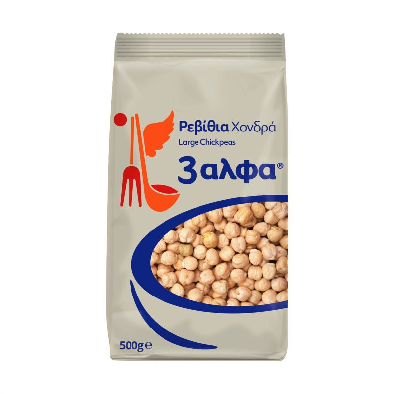 3ΑΛΦΑ ρεβύθια χονδρά 500gr – 3 Άλφα – Όσπρια