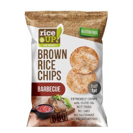 RICE UP chips ολικής με bbq χωρίς γλουτένη 60gr – Αλμυρά Snacks