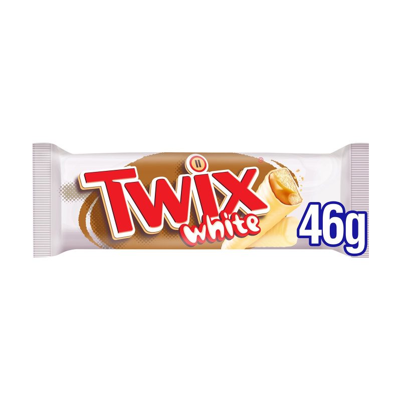TWIX σοκολάτα λευκή με μπισκότο καραμέλα 46gr – Σοκολάτες