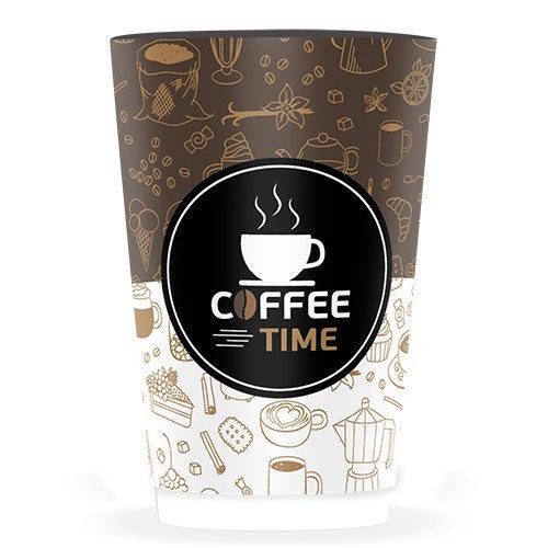 COFFEE TIME χάρτινα ποτήρια double wall 8οz 25τεμ – Ποτήρια μιας Χρήσης
