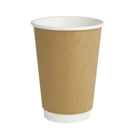 KRAFT χάρτινα ποτήρια double wall 12oz 25τεμ – Kraft Boxes – Ποτήρια μιας Χρήσης