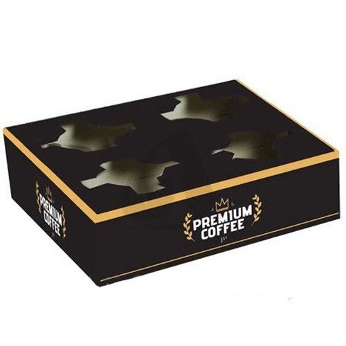PREMIUM COFFEE easy open ποτηροθήκη 4 θέσεων 50τεμ – Ποτηροθήκες μιας Χρήσης