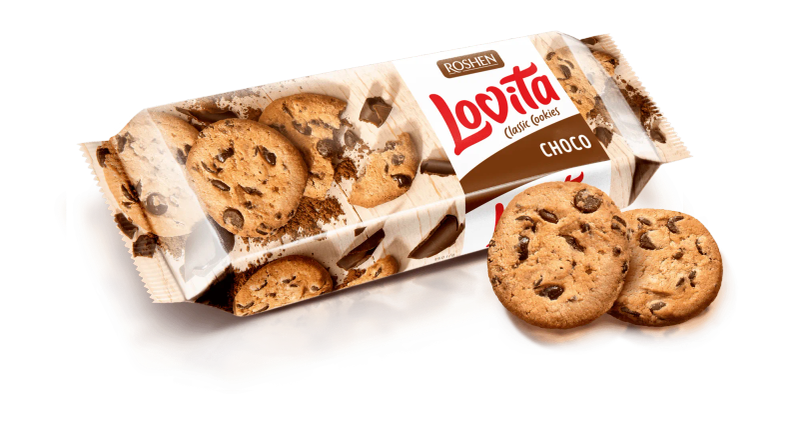 ROSHEN Lovita μπισκότα cookies με κομματάκια σοκολάτας 150gr