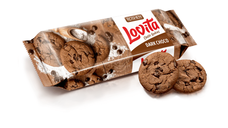 ROSHEN Lovita μπισκότα cookies με κακάο και κομματάκια σοκολάτας 150gr