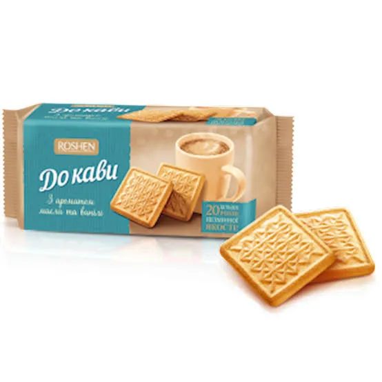 ROSHEN μπισκότα για καφέ με βούτυρο και βανίλια 185gr