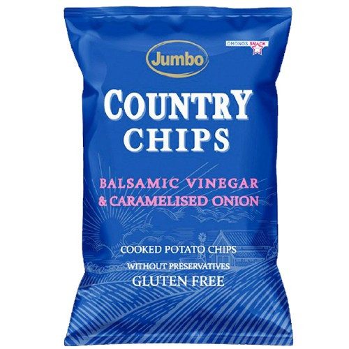 OHONOS SNACKS Jumbo country chips με βαλσάμικο ξύδι και καραμελωμένα κρεμμύδια 150gr – Πατατάκια