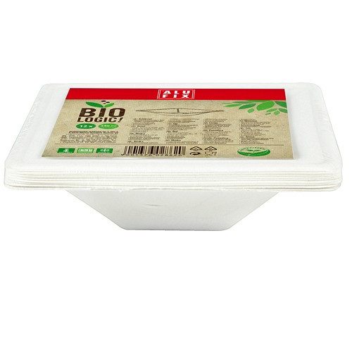 ALUFIX βιοδιασπώμενα μπωλ πολυγωνικά 340ml 12τεμ – Μπωλ/Κύπελλα μιας Χρήσης (Χονδρική)
