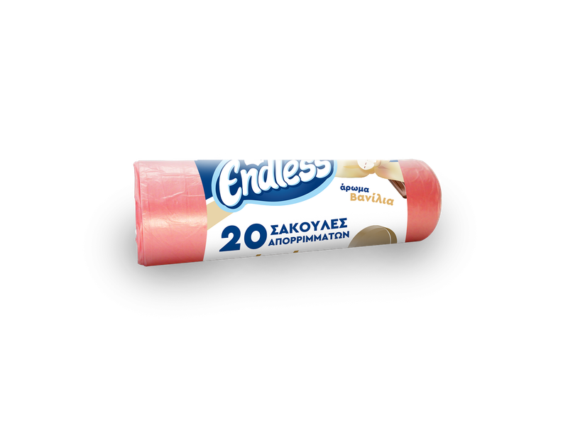 ENDLESS σακούλες απορριμμάτων με άρωμα βανίλιας ροζ 46x56cm 20τεμ