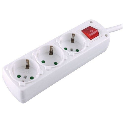 ELECTROPACK πολύμπριζο 3 θέσεων με 1,5m σούκο με διακόπτη – Πολύπριζα και Ταφ