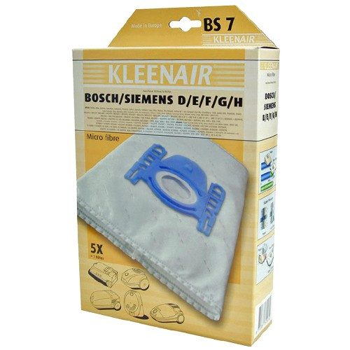 KLEENAIR σακούλα για ηλεκτρική σκούπα Bosh / Siemens D/E/F/G/H 5τεμ – Σακούλες Σκούπας