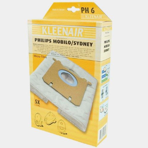 KLEENAIR σακούλα για ηλεκτρική σκούπα Philips mobilo / sydney 5τεμ – Σακούλες Σκούπας