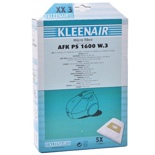 KLEENAIR σακούλα για ηλεκτρική σκούπα AFK ps 1600 w.3 5τεμ – Σακούλες Σκούπας