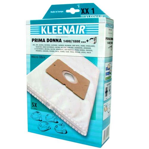 KLEENAIR σακούλα για ηλεκτρική σκούπα Prima Donna 1400/1800 5τεμ – Σακούλες Σκούπας