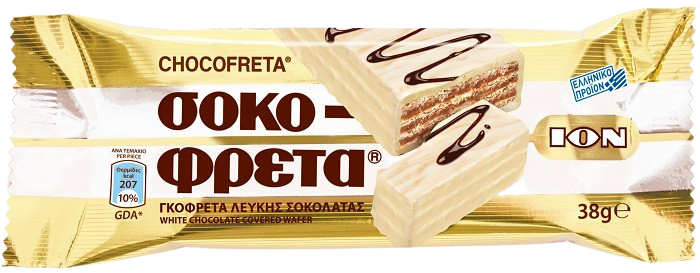 ΙΟΝ σοκοφρέτα με λευκή σοκολάτα 38gr – Σοκολάτες