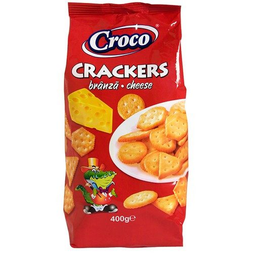 CROCO crackers με τυρί 400gr – Αλμυρά Snacks