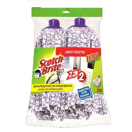 SCOTCH-BRITE σφουγγαρίστρα ultra μωβ 2τεμ – Είδη για Σκούπισμα και Σφουγγάρισμα