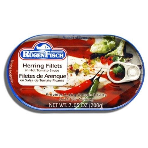 RUGEN FISCH φιλέτο ρέγγας σε πικάντικη σάλτσα 200gr – Τρόφιμα Μακράς Συντήρησης