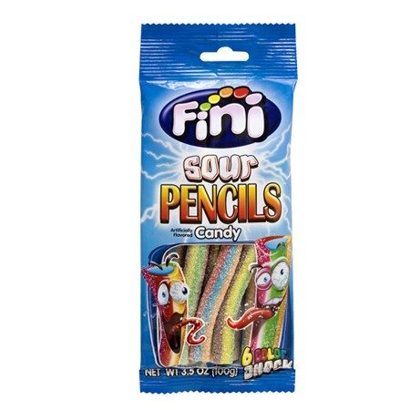FINI ζελεδάκια sour pencils 6 colour shock 100gr – Καραμέλες, Γλειφιτζούρια και Τσίχλες