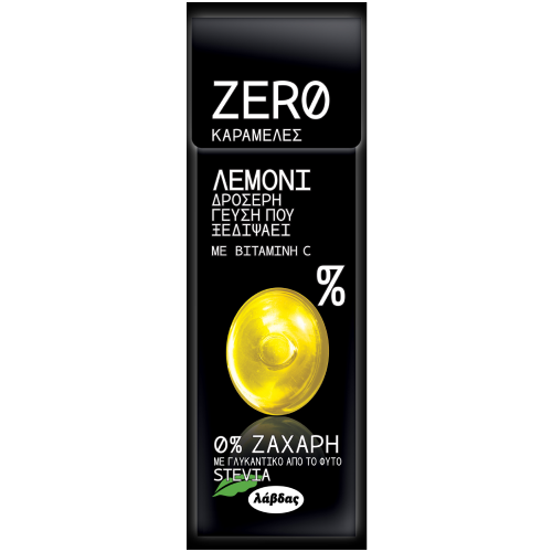 ΛΑΒΔΑΣ Zero καραμέλες Λεμόνι 0% ζάχαρη 32gr – Λάβδας – Καραμέλες, Γλειφιτζούρια και Τσίχλες