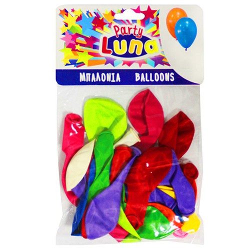 LUNA party μπαλόνια σε διάφορα χρώματα 50τεμ – Διακάκης