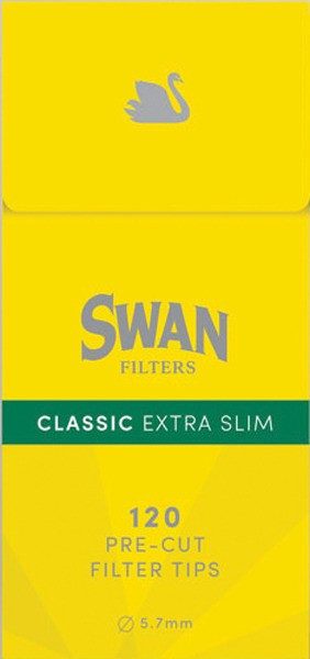 SWAN φιλτράκια classic extra slim κίτρινα 5,7mm 120τεμ – Φιλτράκια Στριφτού