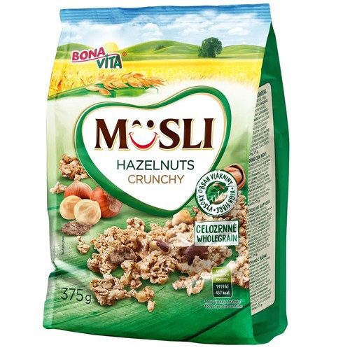 BONA VITA δημητριακά crunchy musli με φουντούκι 375gr