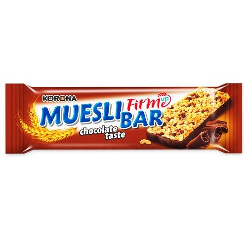 KORONA-M Muesli μπάρα δημητριακών με σοκολάτα 50gr – Μπάρες Δημητριακών